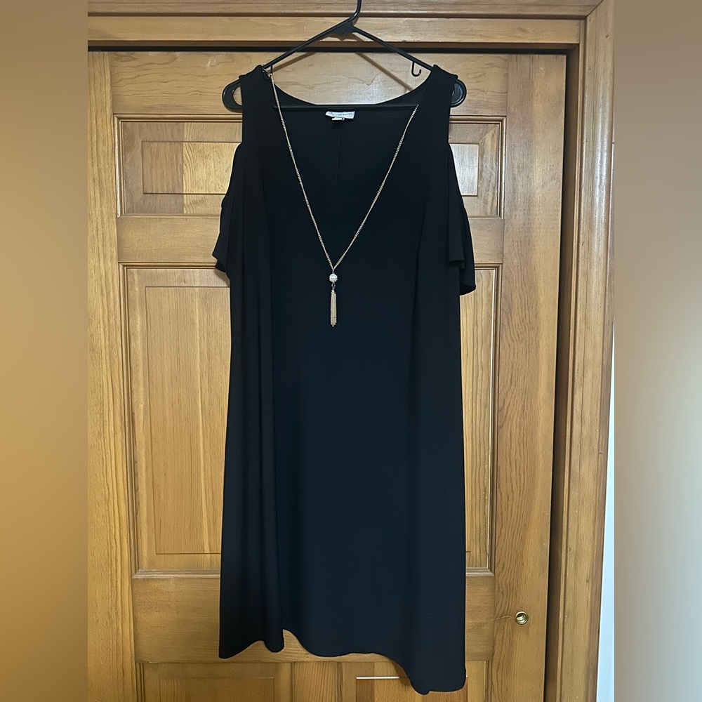 Dress Barn Black Dress with necklace